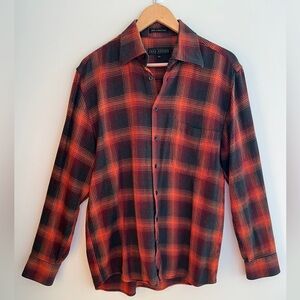 JACK LIPSON Plaid Flannel Long Sleeve Button Front Shirt Casual Cabincore Winter